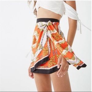 NWT Forever21 Scarf Wrap Mini Skirt